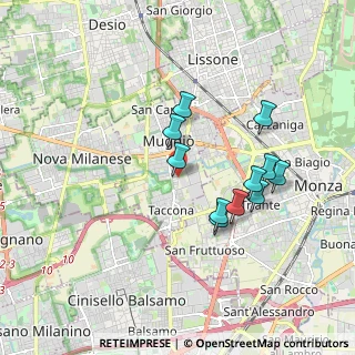 Mappa Via Bergamo, 20835 Muggiò MB, Italia (1.58727)