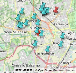 Mappa Via Bergamo, 20835 Muggiò MB, Italia (1.947)