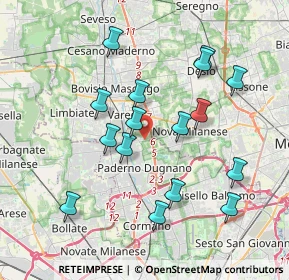 Mappa Via Guido Galli, 20037 Paderno Dugnano MI, Italia (3.715)