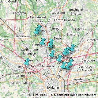 Mappa Via Guido Galli, 20037 Paderno Dugnano MI, Italia (6.13357)