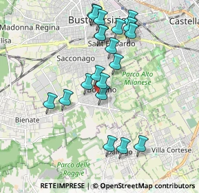 Mappa Via XXIV Maggio angolo viale della Ricordanza Borsano, 21052 Busto Arsizio VA, Italia (1.848)