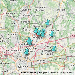 Mappa Piazza San Paolo, 20052 Monza MB, Italia (5.44545)