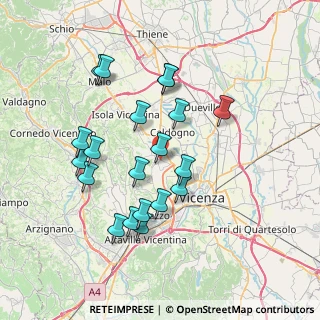 Mappa Via Giuseppe Verdi, 36030 Costabissara VI, Italia (7.013)
