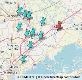 Mappa Piazza Europa, 31056 Roncade TV, Italia (7.43214)