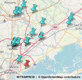 Mappa Piazza Europa, 31056 Roncade TV, Italia (9.8995)