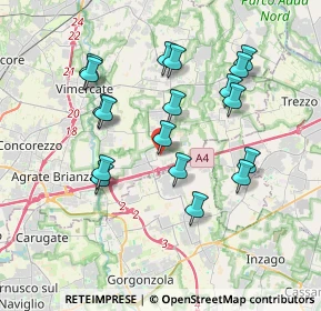 Mappa Via G. Parini, 20873 Cavenago di Brianza MB, Italia (3.53556)