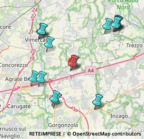 Mappa Via G. Parini, 20873 Cavenago di Brianza MB, Italia (4.54111)