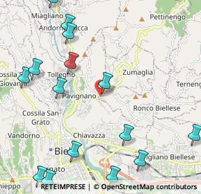 Mappa Via Chiebbia, 13845 Ronco Biellese BI, Italia (2.82667)