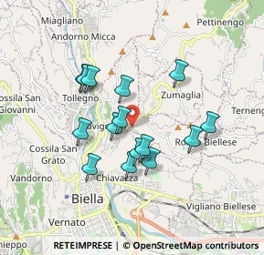 Mappa Via Chiebbia, 13845 Ronco Biellese BI, Italia (1.474)