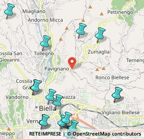 Mappa Via Chiebbia, 13845 Biella BI, Italia (3.139)