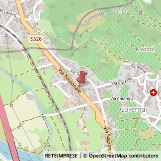 Mappa Via Nazionale, 10, 10010 Carema, Torino (Piemonte)