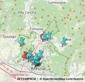 Mappa Villaggio Prealpino Via Diciassettesima, 25136 Brescia BS, Italia (3.93357)