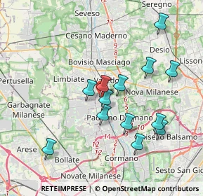 Mappa Via Como, 20037 Paderno Dugnano MI, Italia (3.54385)