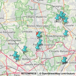 Mappa Via Como, 20037 Paderno Dugnano MI, Italia (5.54923)