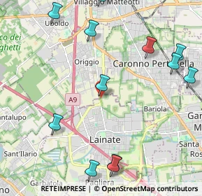 Mappa Via Re Umberto I, 21040 Origgio VA, Italia (2.91143)