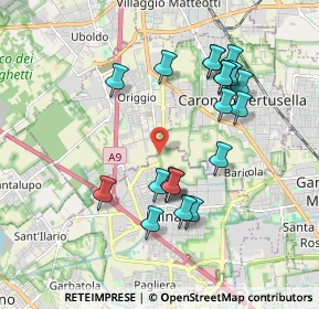 Mappa Via Re Umberto I, 21040 Origgio VA, Italia (1.8165)