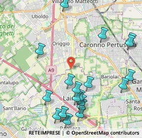 Mappa Via Re Umberto I, 21040 Origgio VA, Italia (2.518)