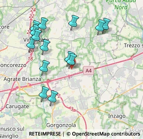 Mappa Via Don Luigi Sturzo, 20873 Cavenago di Brianza MB, Italia (4.03429)