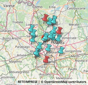 Mappa Via Due Giugno, 20812 Limbiate MB, Italia (9.4955)