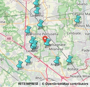 Mappa Via Bach Johann Sebastian, 21042 Caronno Pertusella VA, Italia (4.08385)