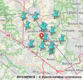 Mappa Via Bach Johann Sebastian, 21042 Caronno Pertusella VA, Italia (2.82077)