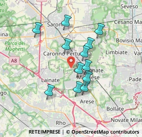 Mappa Via Bach Johann Sebastian, 21042 Caronno Pertusella VA, Italia (2.94083)