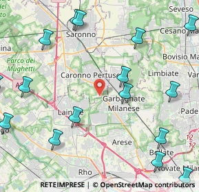 Mappa Via Bach Johann Sebastian, 21042 Caronno Pertusella VA, Italia (5.80063)