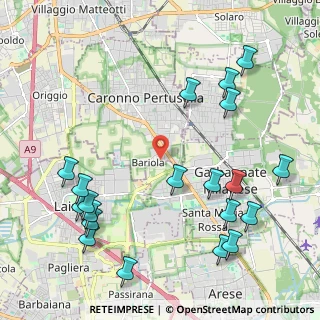 Mappa Via Bach Johann Sebastian, 21042 Caronno Pertusella VA, Italia (2.612)