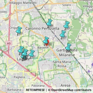 Mappa Via Bach Johann Sebastian, 21042 Caronno Pertusella VA, Italia (2.08667)