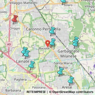Mappa Via Bach Johann Sebastian, 21042 Caronno Pertusella VA, Italia (2.54182)