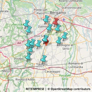 Mappa Via Romero, 24040 Arcene BG, Italia (6.06688)