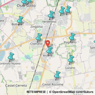 Mappa Via Romero, 24040 Arcene BG, Italia (2.93231)