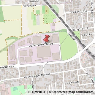 Mappa Via Zenale, 54, 56,64, 20024 Garbagnate Milanese, Milano (Lombardia)