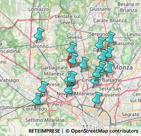 Mappa Via L. Cadorna, 20030 Senago MI, Italia (6.57167)