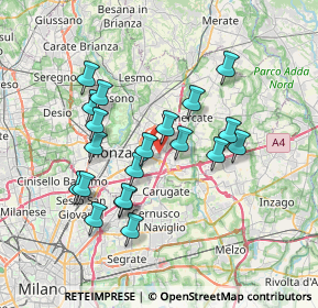 Mappa Via Aldo Moro, 20863 Concorezzo MB, Italia (6.654)