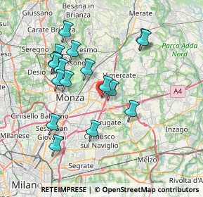 Mappa Via Aldo Moro, 20863 Concorezzo MB, Italia (7.16889)