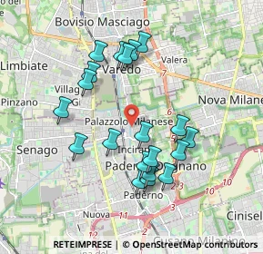 Mappa Via Sant'Ambrogio, 20037 Paderno Dugnano MI, Italia (1.725)