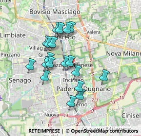 Mappa Via Sant'Ambrogio, 20037 Paderno Dugnano MI, Italia (1.557)