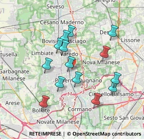 Mappa Via Sant'Ambrogio, 20037 Paderno Dugnano MI, Italia (3.37571)