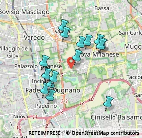 Mappa Via Valassina, 20834 Nova milanese MB, Italia (1.67938)