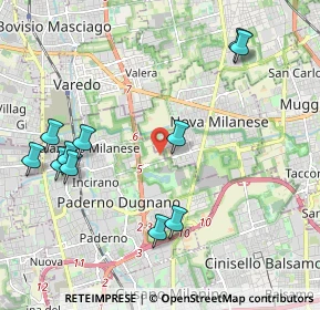 Mappa Via Valassina, 20834 Nova milanese MB, Italia (2.34545)