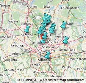 Mappa Via Valassina, 20834 Nova milanese MB, Italia (9.45647)