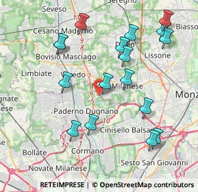 Mappa Via Valassina, 20834 Nova milanese MB, Italia (4.26471)