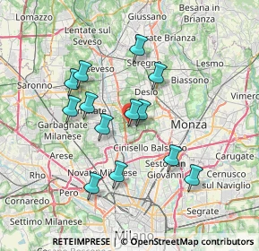 Mappa Via Valassina, 20834 Nova milanese MB, Italia (6.33769)