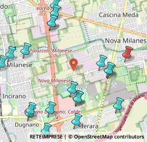 Mappa Via Valassina, 20834 Nova milanese MB, Italia (1.348)