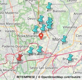 Mappa Via Santa Giuliana, 20835 Muggiò MB, Italia (3.54917)