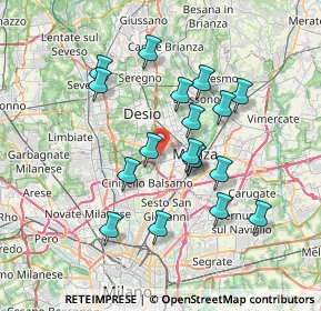 Mappa Via Santa Giuliana, 20835 Muggiò MB, Italia (6.46111)