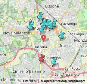 Mappa Via Santa Giuliana, 20835 Muggiò MB, Italia (1.46667)