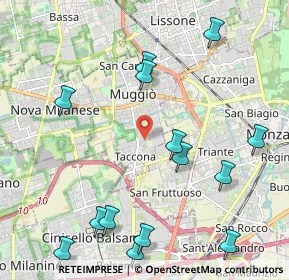 Mappa Via Santa Giuliana, 20835 Muggiò MB, Italia (2.56571)