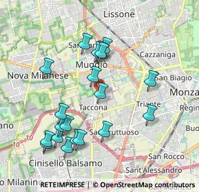 Mappa Via Santa Giuliana, 20835 Muggiò MB, Italia (1.9395)